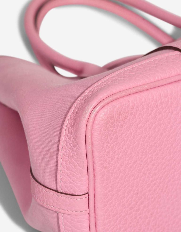 Hermès Garden Party 30 Taurillon Clémence / Toile Bubblegum Signs of wear | Sell your designer bag