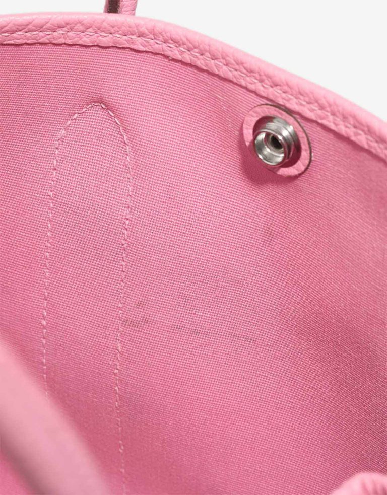 Hermès Garden Party 30 Taurillon Clémence / Toile Bubblegum Signs of wear | Sell your designer bag