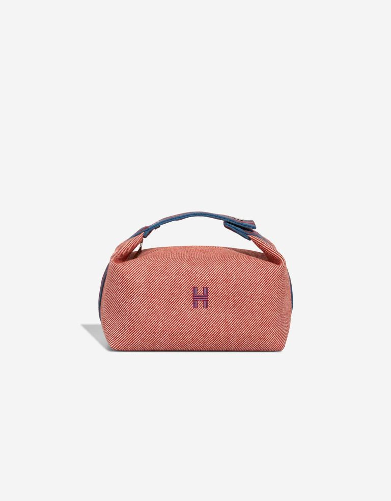 Hermès Bride-à-Brac Large Wool Rouge Duchesse / Écru / Cobalt Front | Sell your designer bag