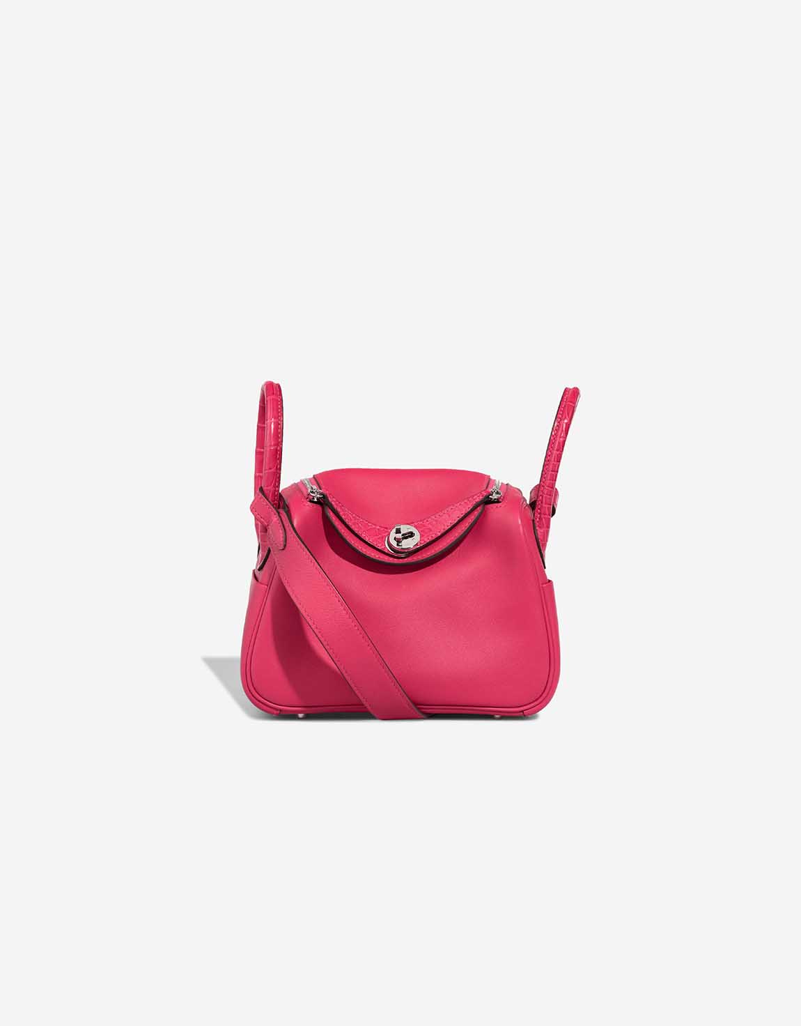 Hermès Lindy Touch Mini Swift / Matte Alligator Framboise | SACLÀB