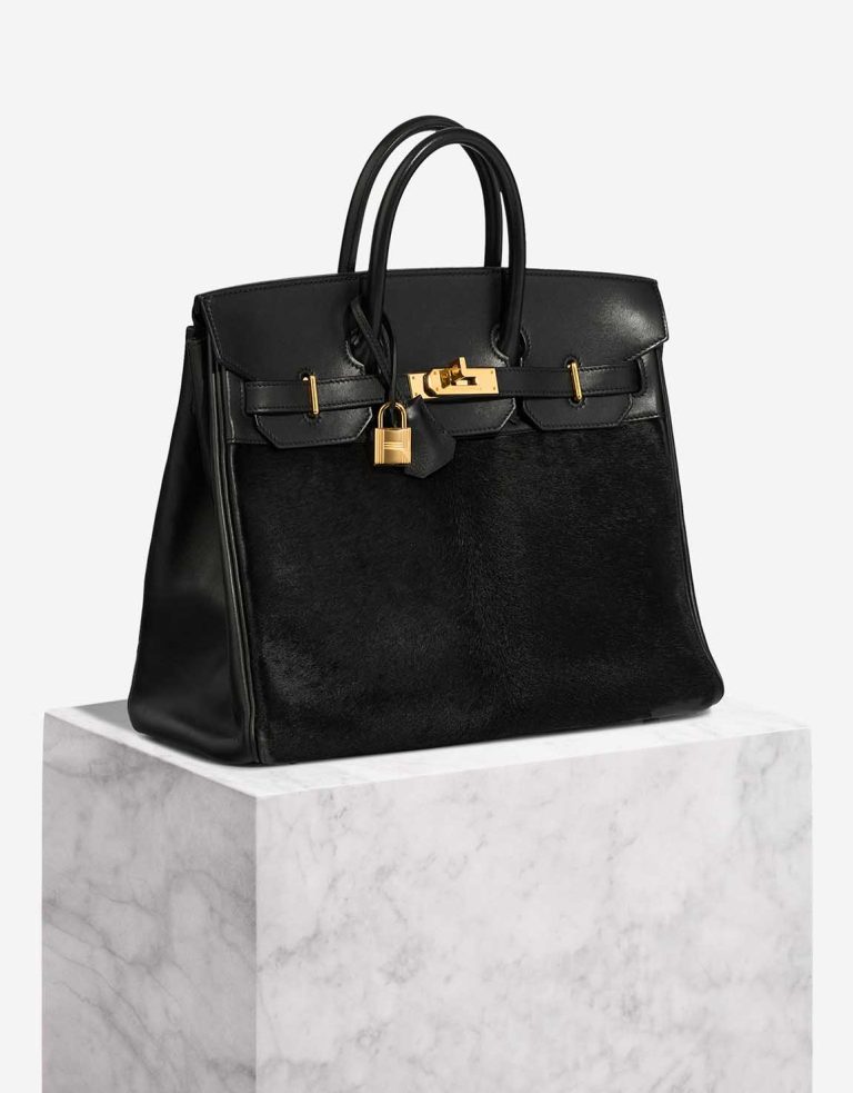 Hermès Haut à Courroies 32 Evercalf / Pony Hair Black Front | Sell your designer bag