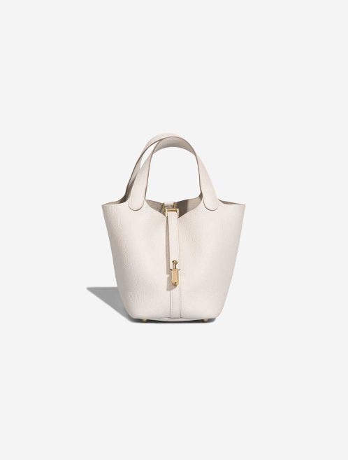 Hermès Picotin 18 Taurillon Clémence Gris Pale Front | Sell your designer bag