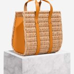 Hermès Petit h Picnic Basket Wicker / Epsom Apricot / Trench / Naturel Front | Sell your designer bag