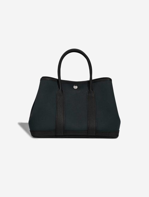 Hermès Garden Party 30 Veau Négonda / Toile Militaire Vert Cyprès / Noir Front | Sell your designer bag