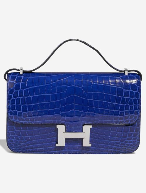 Hermès Constance Elan Niloticus Crocodile Bleu Électrique Front | Sell your designer bag