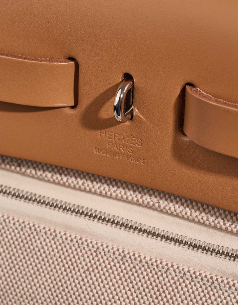 Hermès Herbag 31 Toile / Vache Hunter Sable Naturel / Écru Logo | Sell your designer bag