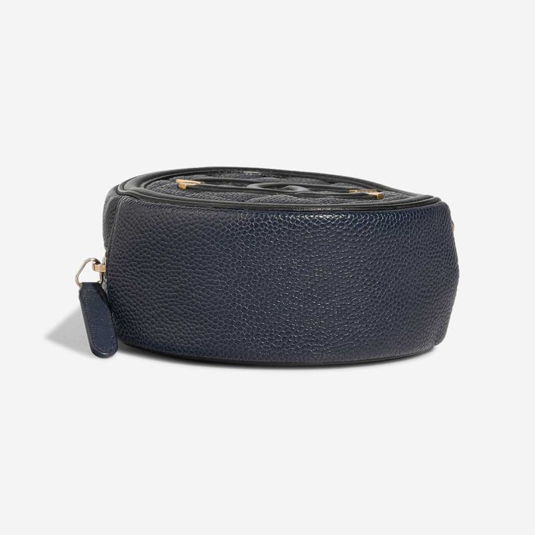 Chanel Filigree Round Clutch Caviar Dark Blue | Sell your designer bag