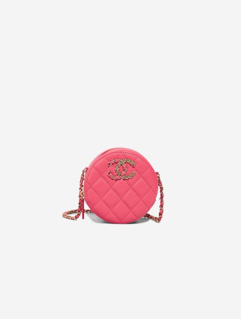 Chanel 19 Round Clutch Caviar Pink Front | Sell your designer bag