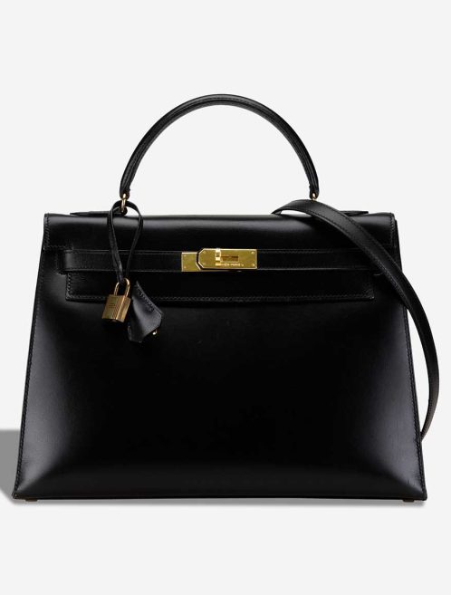 Hermès Kelly 32 Box Leather Black Front | Sell your designer bag