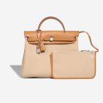 Hermès Herbag 31 Toile Militaire / Vache Hunter Béton / Sable Naturel / Nata Front | Sell your designer bag