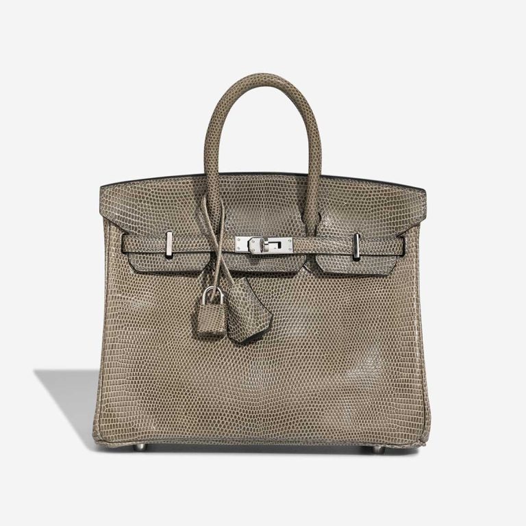 Hermès Birkin 25 Niloticus Lizard Vert de Gris Front | Sell your designer bag