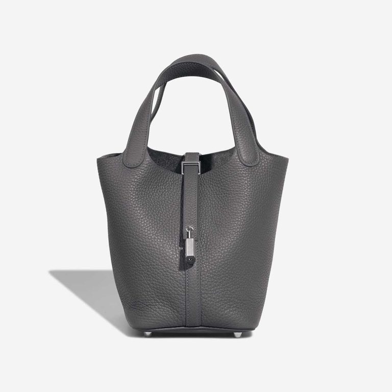 Hermès Picotin 18 Taurillon Clémence Ardoise Front | Sell your designer bag