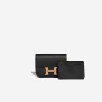 Hermès Constance Slim Wallet Epsom Black Front | Sell your designer bag