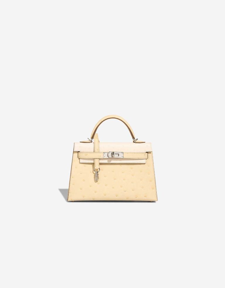Hermès Kelly Mini Ostrich Vanille / Nata Front | Sell your designer bag