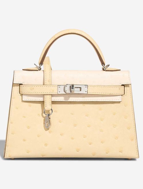 Hermès Kelly Mini Ostrich Vanille / Nata Front | Sell your designer bag