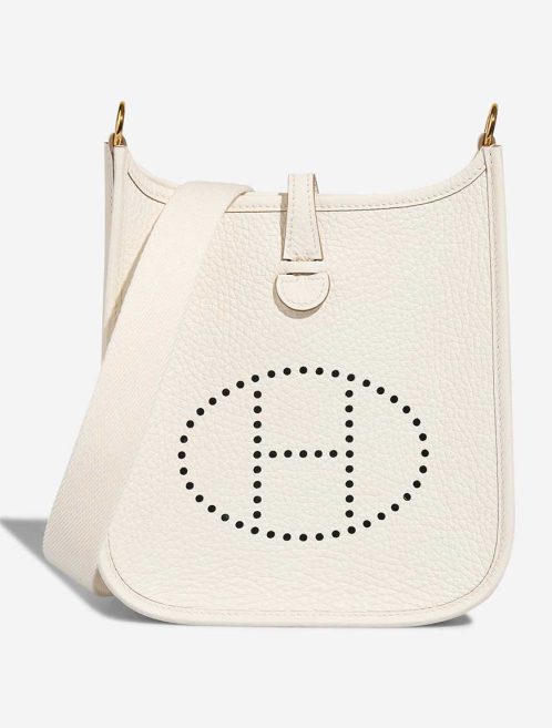 Hermès Evelyne 16 Taurillon Clémence White Front | Sell your designer bag