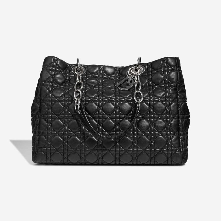 Dior Shopper Medium Lamb Black Front | Sell your designer bag