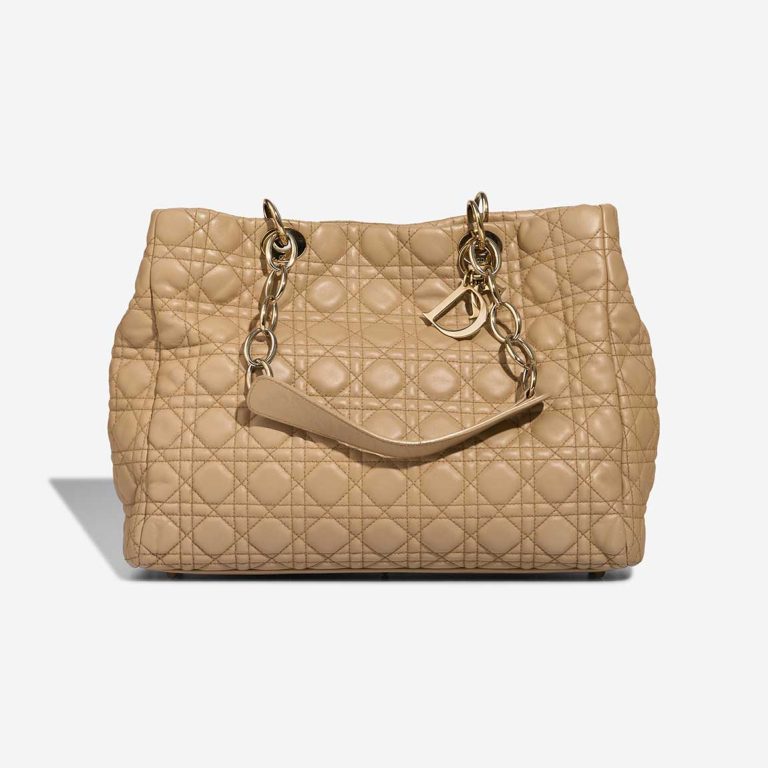 Dior Shopper Medium Lamb Beige Front | Sell your designer bag