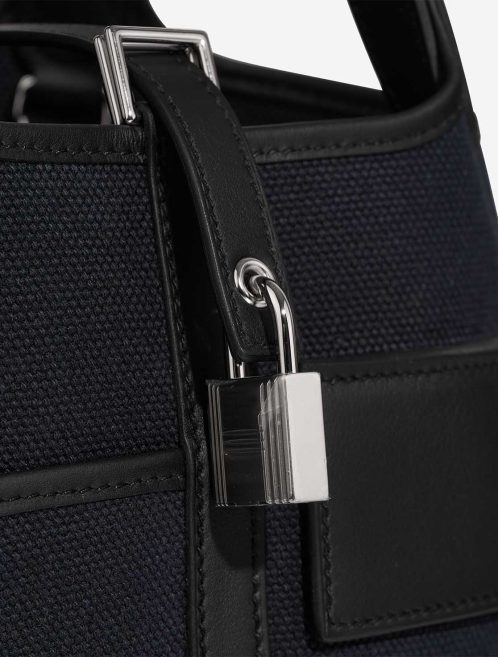 Hermès Picotin Cargo 18 Toile / Swift Black / Bleu Marine Closing System | Sell your designer bag