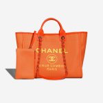 Chanel Deauville Large Canvas Neon Orange / Neon Yellow Front | Sell your designer bag