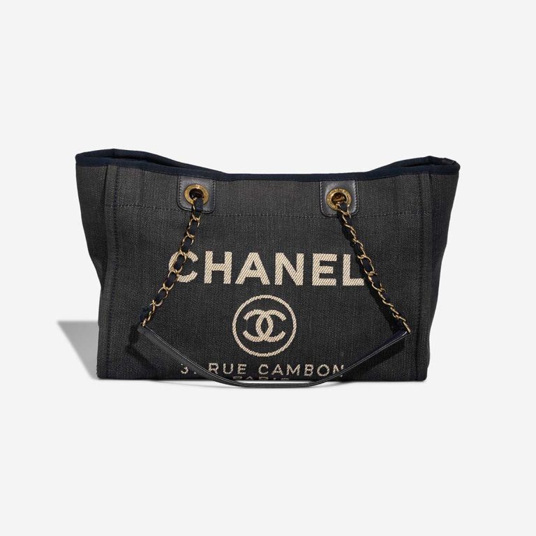 Chanel Deauville Small Denim Dark Blue Front | Sell your designer bag