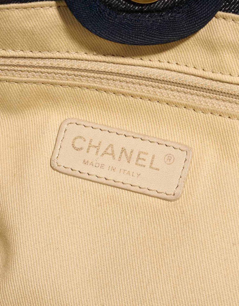 Chanel Deauville Small Denim Dark Blue Logo | Sell your designer bag