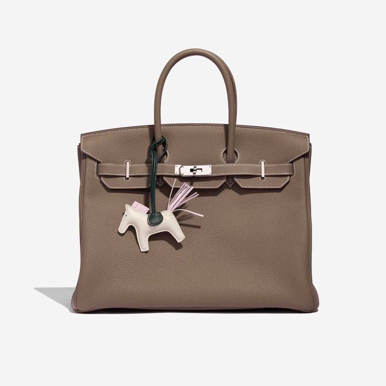 Hermès Rodeo PM Milo Lamb Craie / Mauve Pâle / Vert Cyprès Closing System | Sell your designer bag