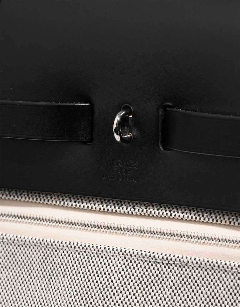 Hermès Herbag 39 Toile / Vache Hunter Écru / Black Logo | Sell your designer bag