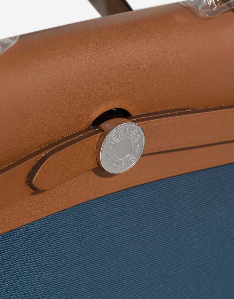 Hermès Herbag 31 Toile Retourné Bleu Tempete Closing System | Sell your designer bag