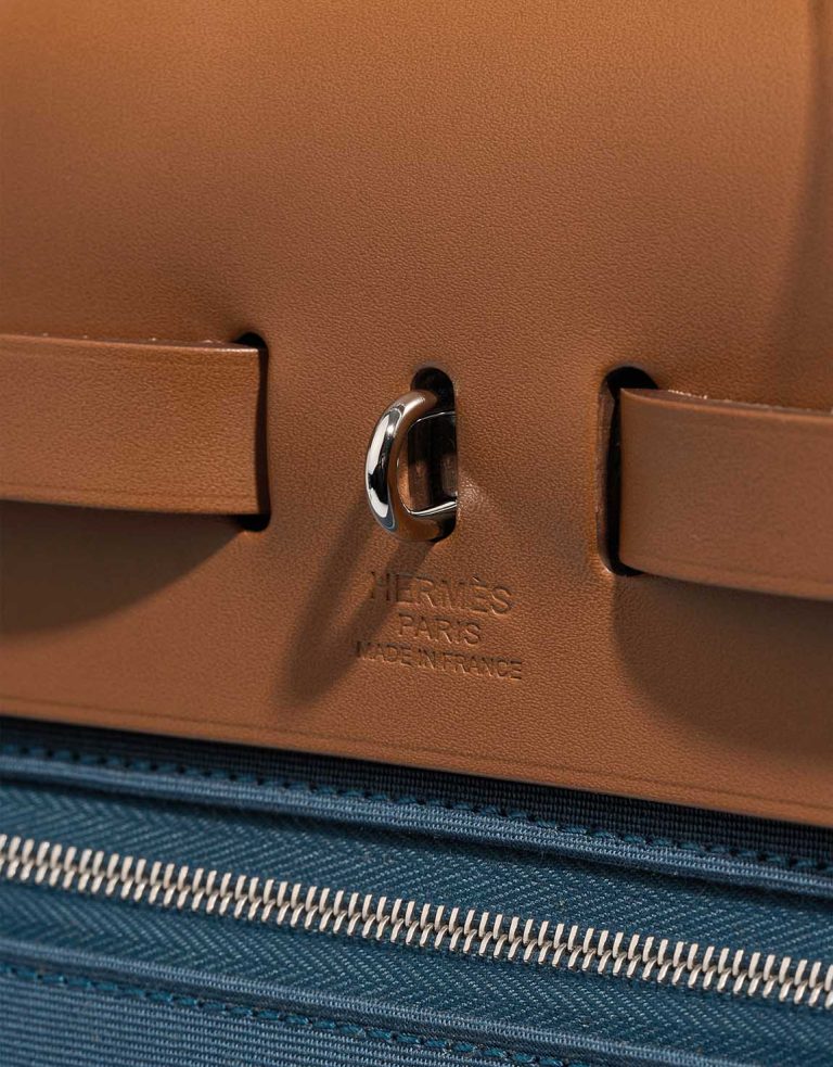 Hermès Herbag 31 Toile Retourné Bleu Tempete Logo | Sell your designer bag