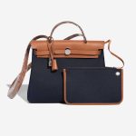 Hermès Herbag 31 Toile / Vache Hunter Bleu Marine / Naturel Front | Sell your designer bag