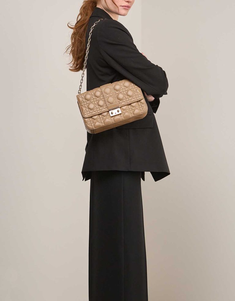 Dior Miss Dior Medium Lamb Beige on Model | Sell your designer bag