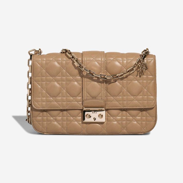 Dior Miss Dior Medium Lamb Beige Front | Sell your designer bag