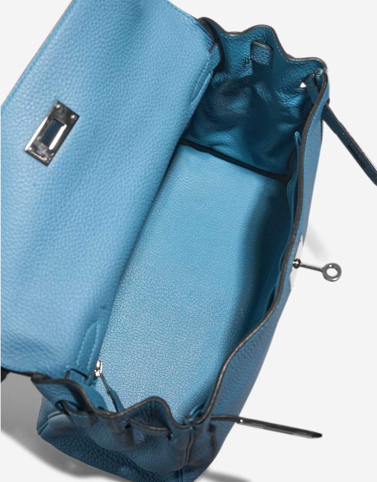 Hermès Kelly 28 Taurillon Clémence Turquoise Inside | Sell your designer bag