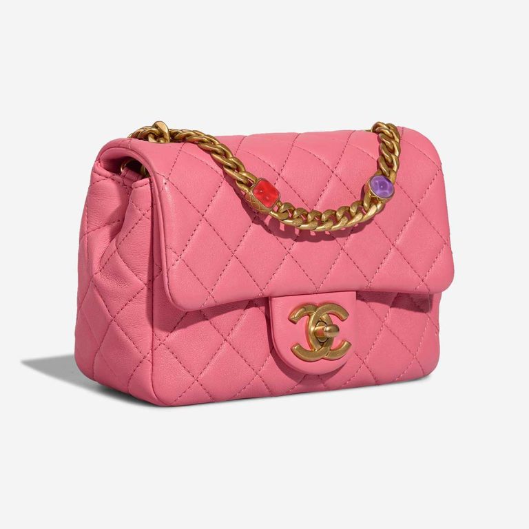Chanel Timeless Mini Square Pearl Samba Lamb Pink | Sell your designer bag