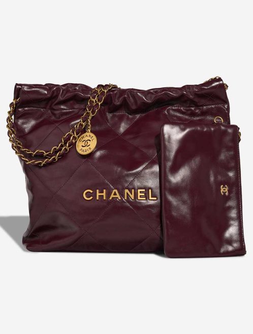 Chanel 22 Medium Lamb Bordeaux Front | Sell your designer bag