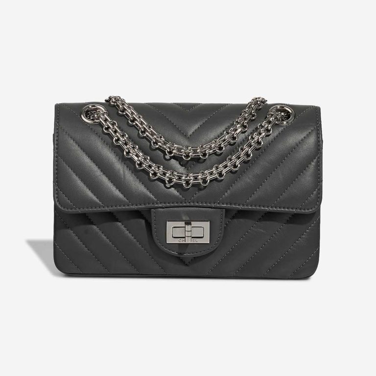 Chanel 2.55 Reissue 224 Lamb Grey Front | Sell your designer bag