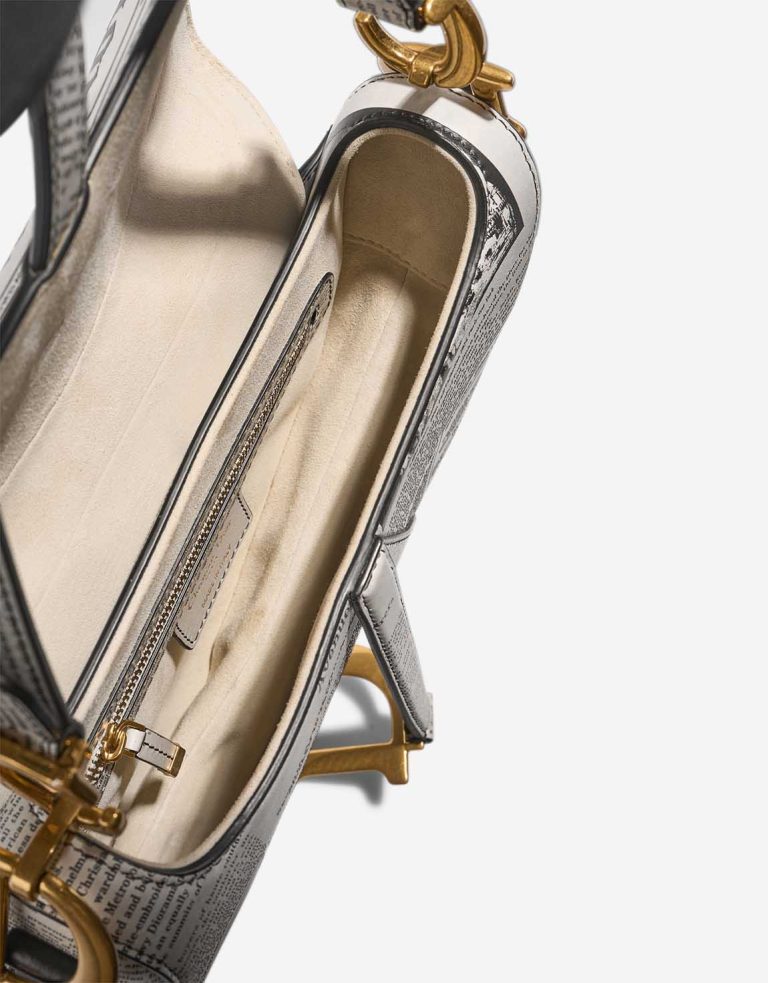 Dior Saddle Newspaper Medium Calf Black / White Inside | Sell your designer bag