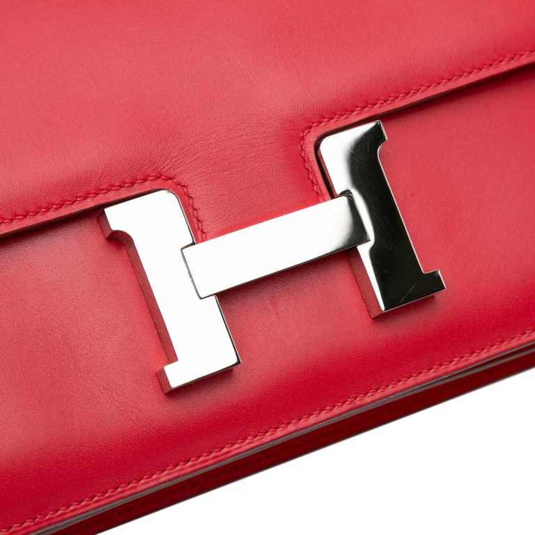 Hermès Constance Elan Box Leather Rouge Casaque Closing System | Sell your designer bag