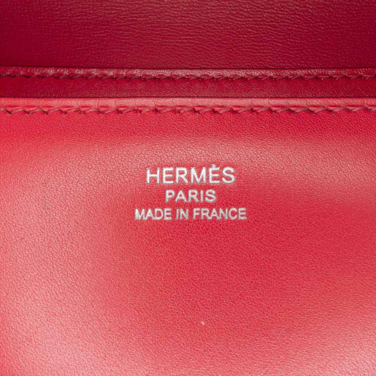 Hermès Constance Elan Box Leather Rouge Casaque Logo | Sell your designer bag