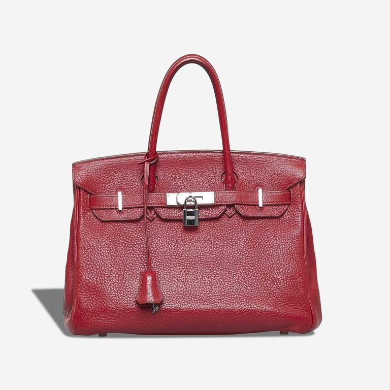 Hermès Birkin 30 Clémence Rouge Garance Front | Sell your designer bag