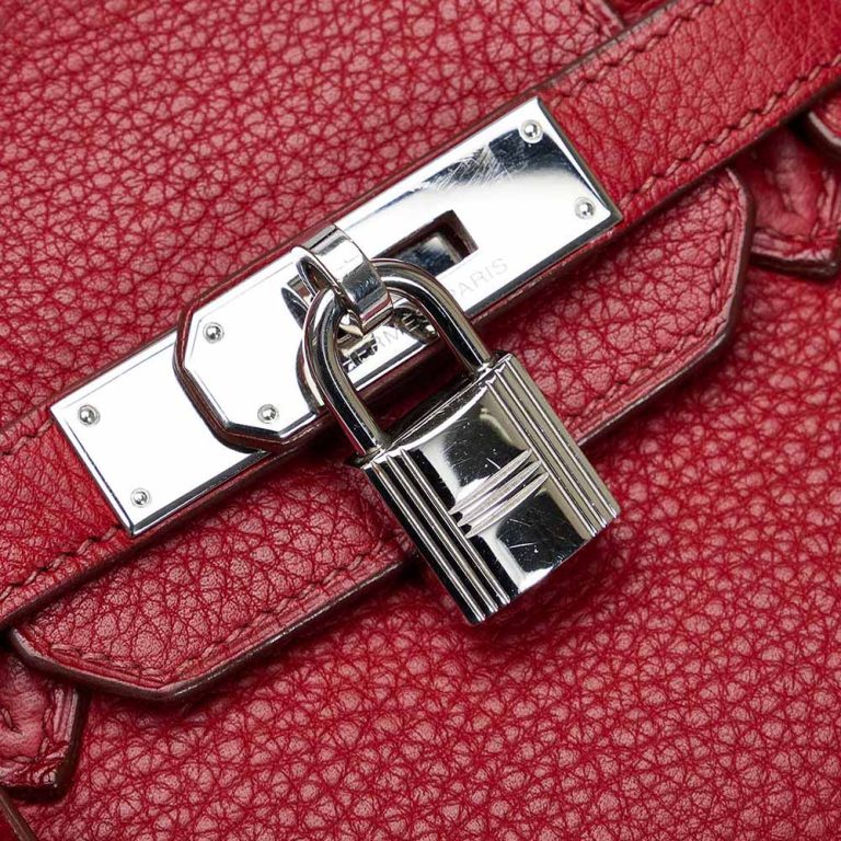 Hermès Birkin 30 Clémence Rouge Garance Closing System | Sell your designer bag