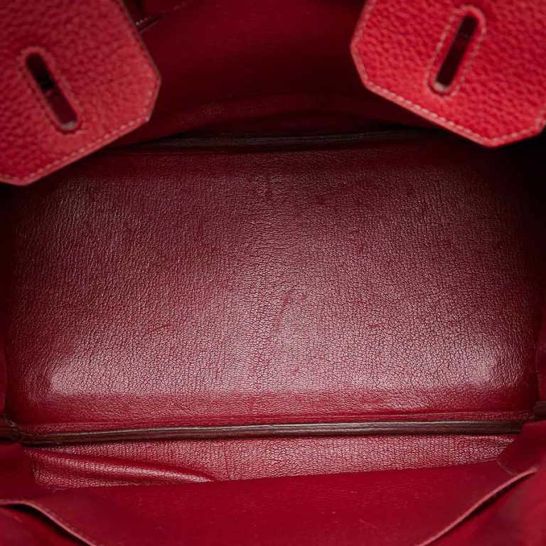 Hermès Birkin 30 Clémence Rouge Garance Inside | Sell your designer bag