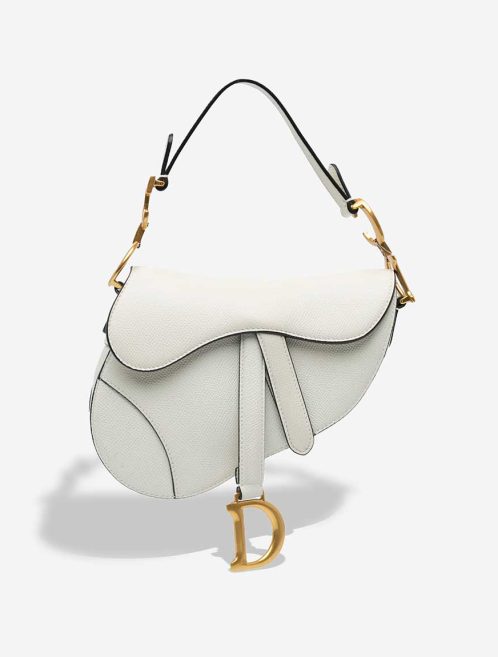 Dior Saddle Mini Calf White Front | Sell your designer bag