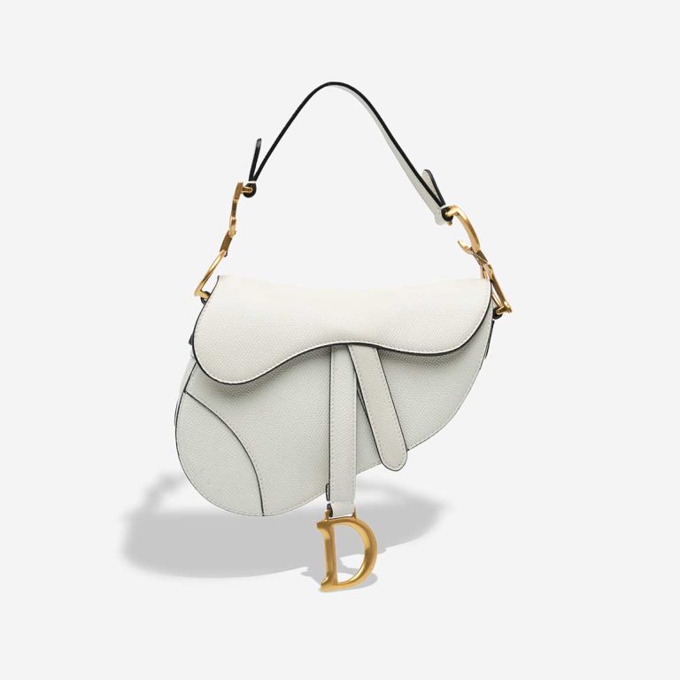 Dior Saddle Mini Calf White Front | Sell your designer bag