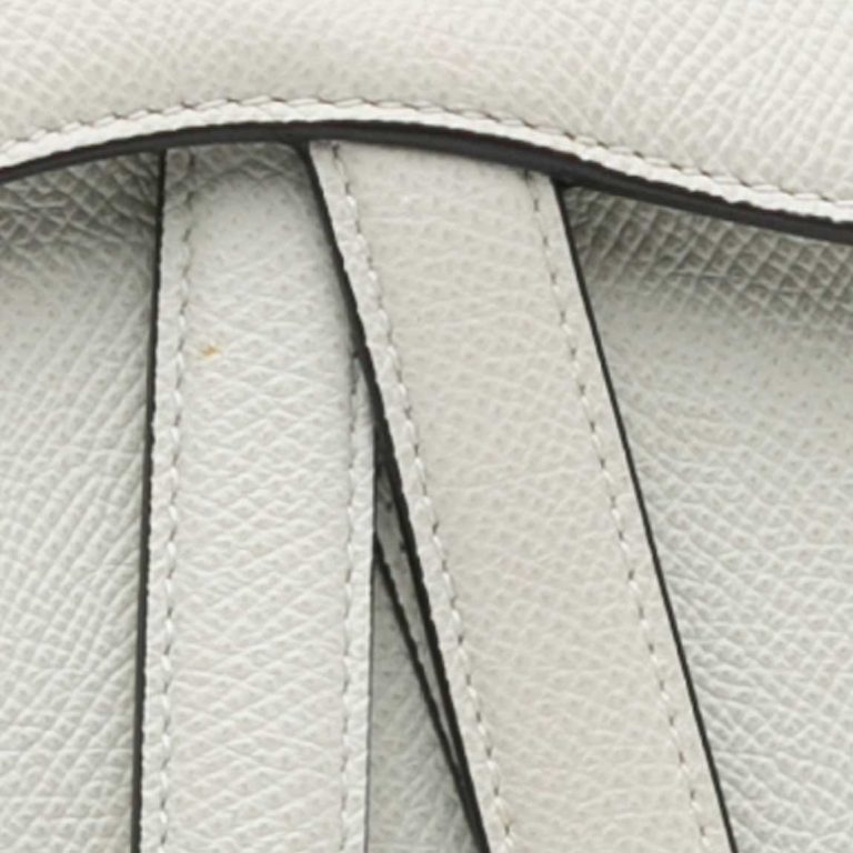 Dior Saddle Mini Calf White Signs of wear | Sell your designer bag