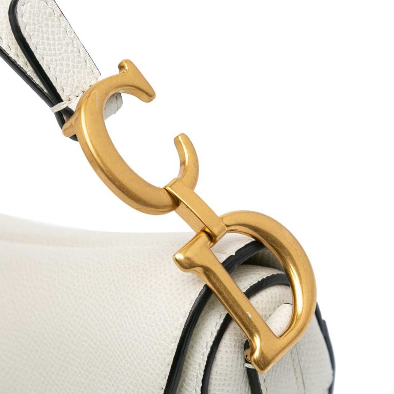 Dior Saddle Mini Calf White Signs of wear | Sell your designer bag