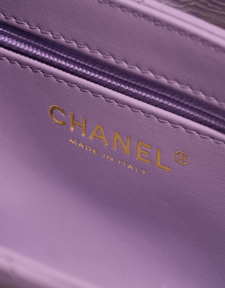 Chanel Kelly Medium Crinkled Calf Violet Logo | Sell your designer bag