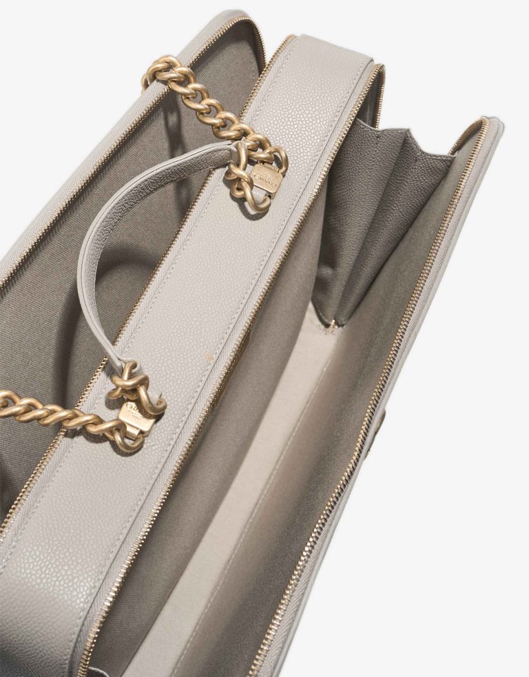 Chanel Timeless Briefcase Caviar Grey Inside | Sell your designer bag