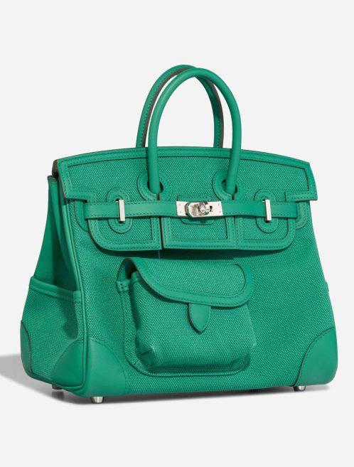 Hermès Birkin Cargo 25 Toile Goeland / Swift Vert Vertigo | Sell your designer bag